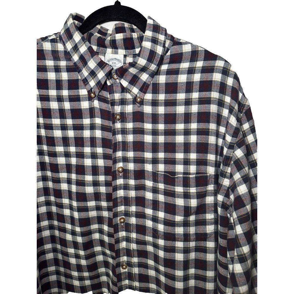 BROOKS BROTHERS‎ 1818 Regent Men's Green Flannel Plaid Dress Shirt Sz Large L